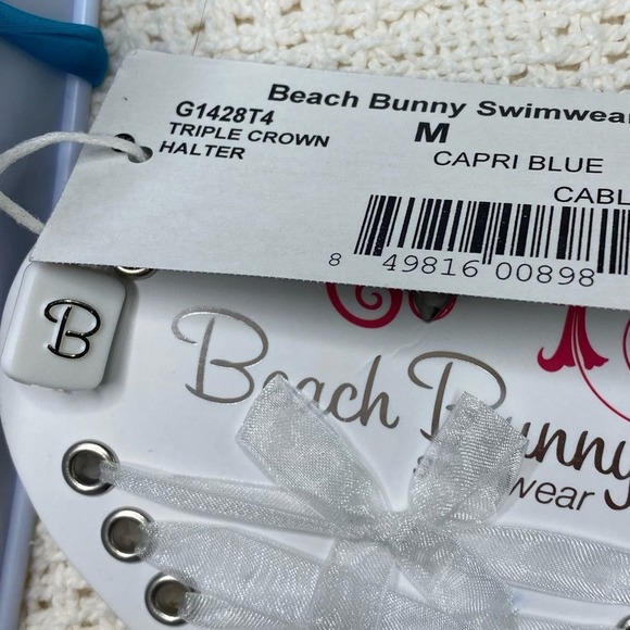 Beach Bunny Triple Crown Halter Bikini Top NWT - Picture 5 of 6